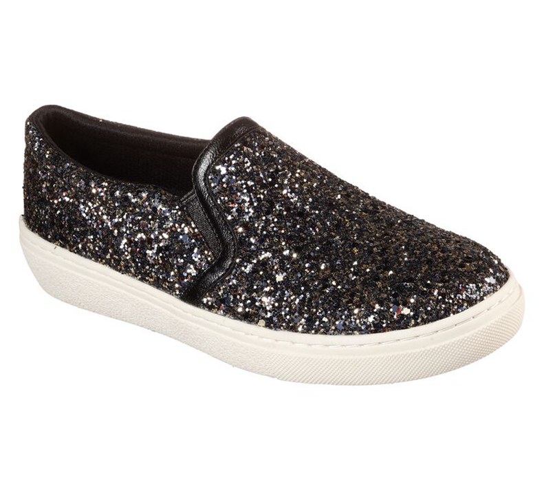 Skechers Goldie - Glitz & Bitz - Womens Slip On Shoes Black [AU-UT7886]